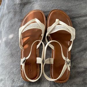 Toms Ivory Lace Sandals